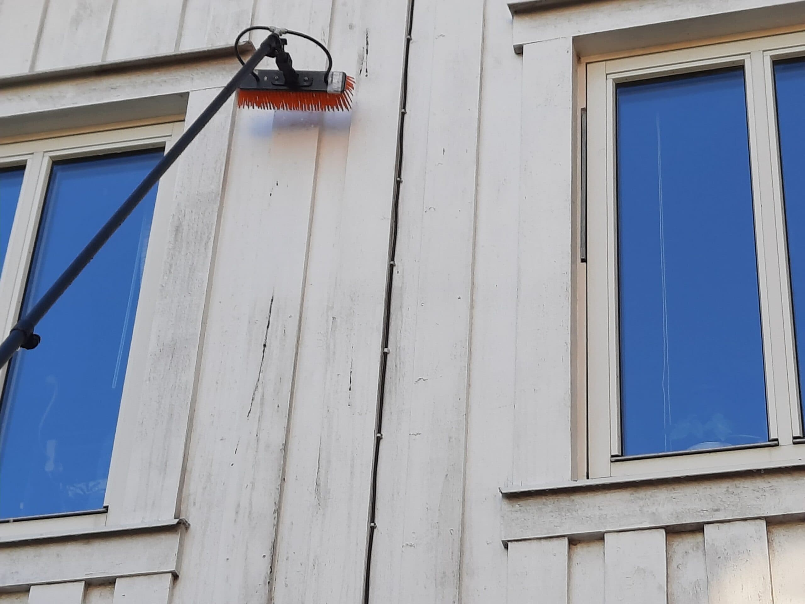 House facade softwash cleaning